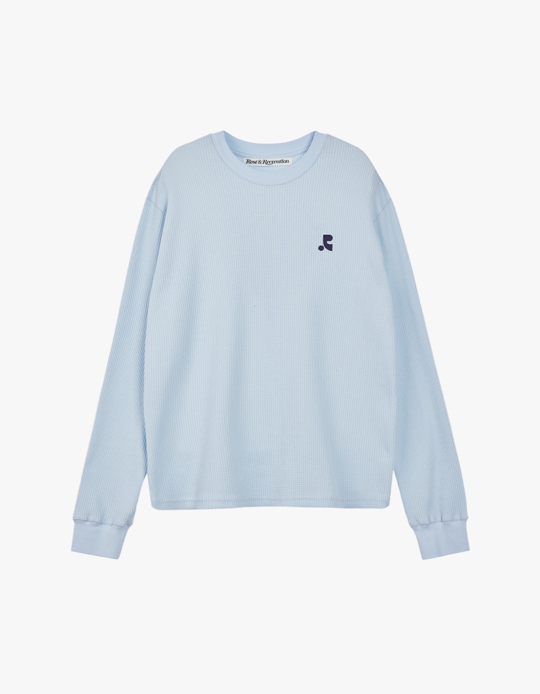 Rest & Recreation Waffle Crewneck T-Shirt - Black