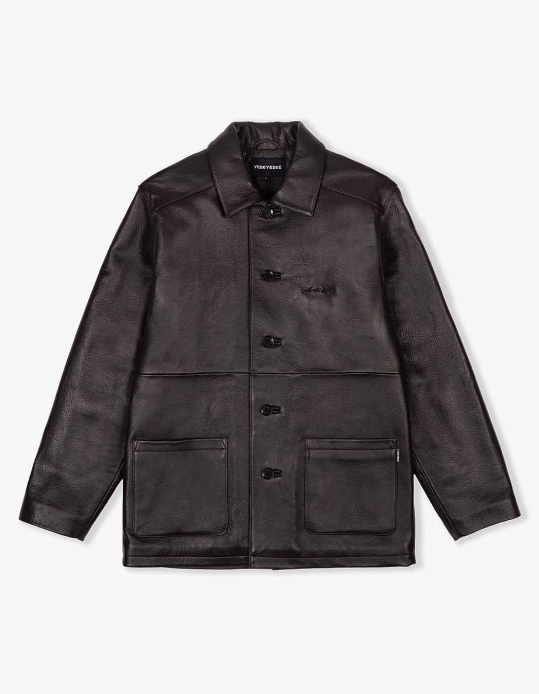 アウターその他 YESEYESEE Glossy Leather Car Coat Black 17976ef9003640eca73122745d4b37