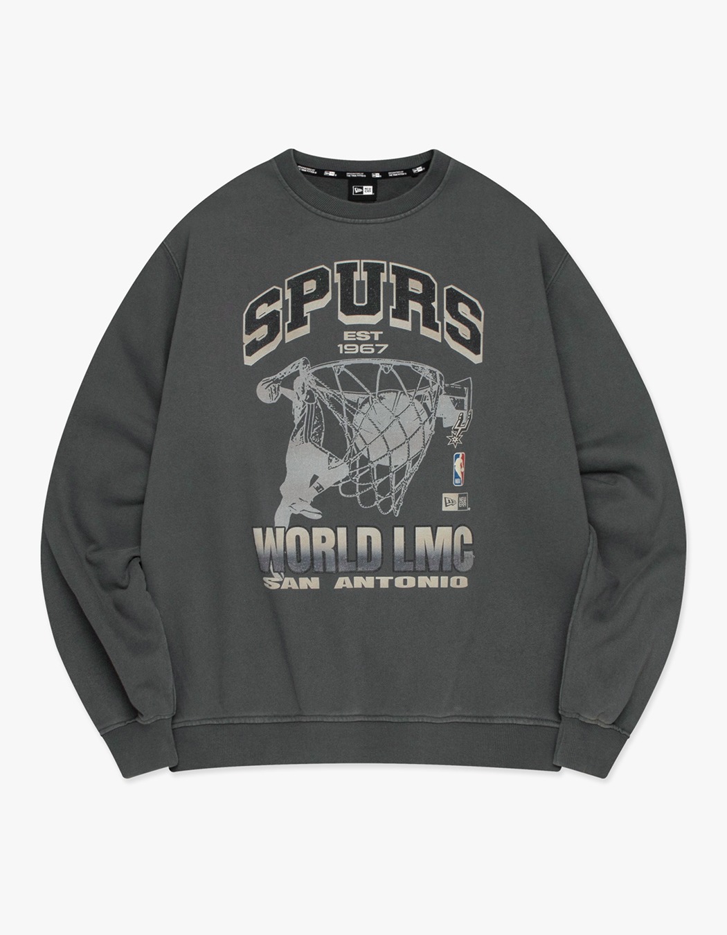 Tシャツ・カットソー LMC LMC X NEWERA TEAM LOGO SWEATSHIRT heather gray 0LM44FSW9 LMC LMC X NEWERA Team Logo Sweatshirt - Heather Gray