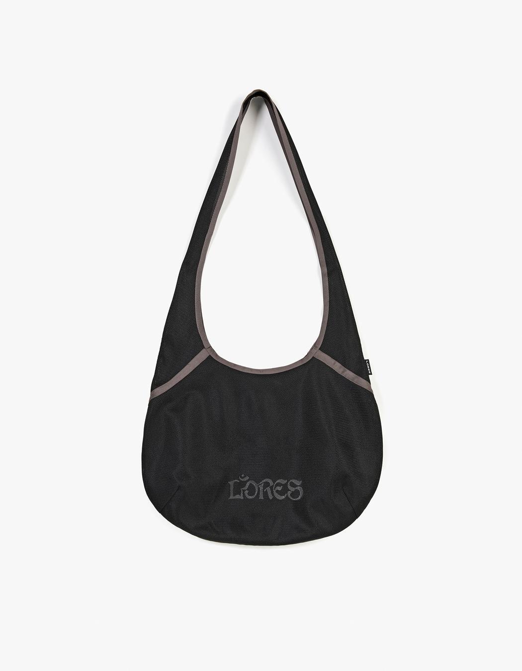 【LORES】韓国大人気★LORES Mesh Taping Bag★2色 LORES Mesh Taping Bag - Black | 하이츠스토어