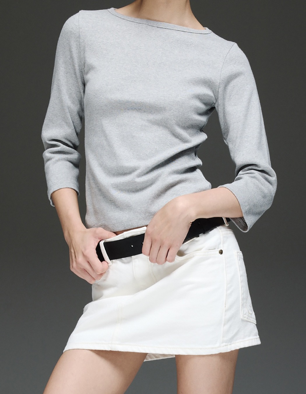 GLOWNY 3/4 G Comfort Tee - Stripe | 하이츠스토어