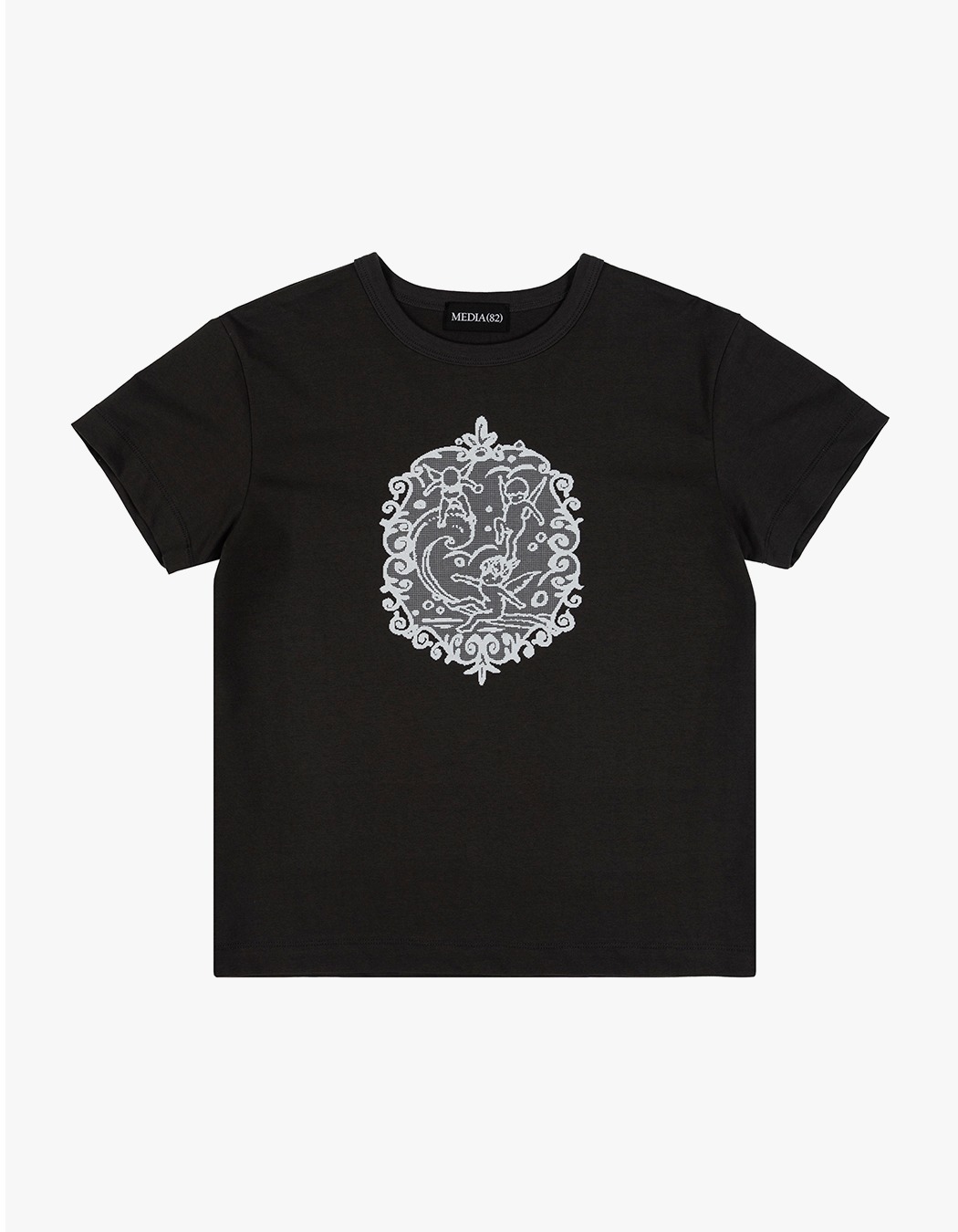 Tシャツ・カットソー [media82] Angel Lace Tee MEDIA(82) Angel Lace Tee - Dark Grey | 하이츠스토어