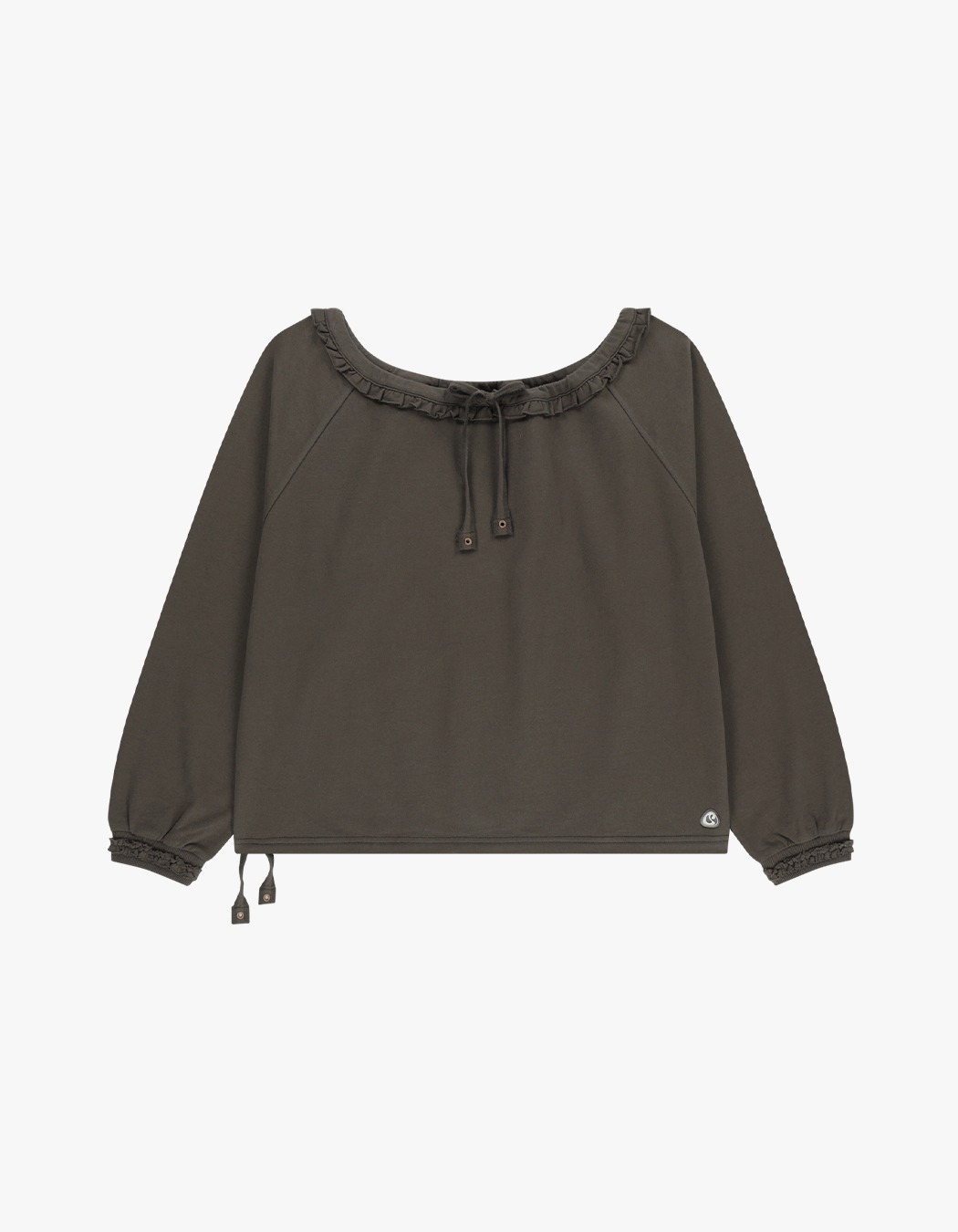 COYSEIO DRAWSTRING グレー 長袖 Coyseio Drawstring Long Sleeve - Melange Grey | 하이츠스토어