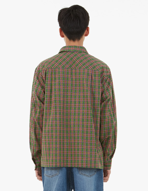 Tシャツ・カットソー LMC LMC PLAID ZIPUP SHIRT green 0LM22SSH101GRN LMC LMC PLAID ZIP-UP SHIRT green | International Store