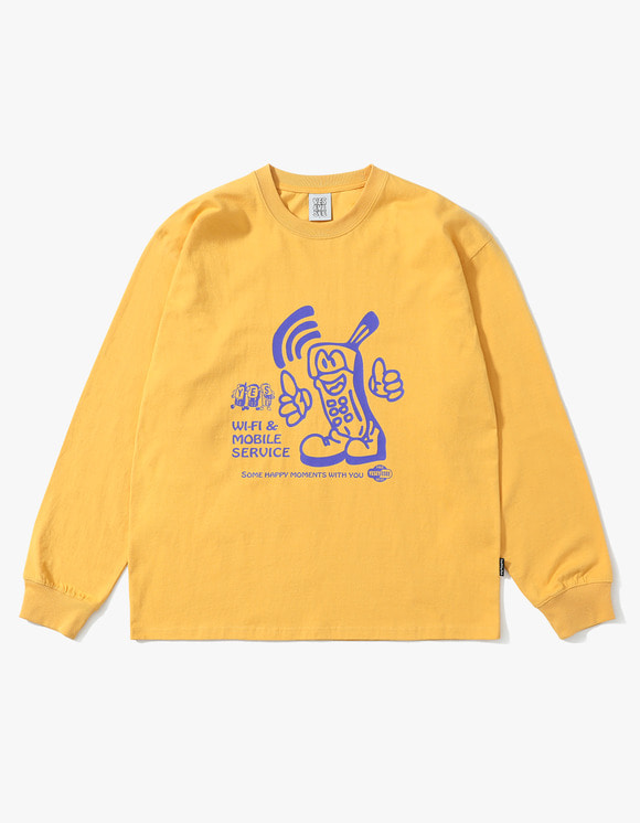 ◇YESEYESEE◇ CLogo LS Mustard yeseyesee Y.E.S Mobile L/S - Mustard | 하이츠스토어