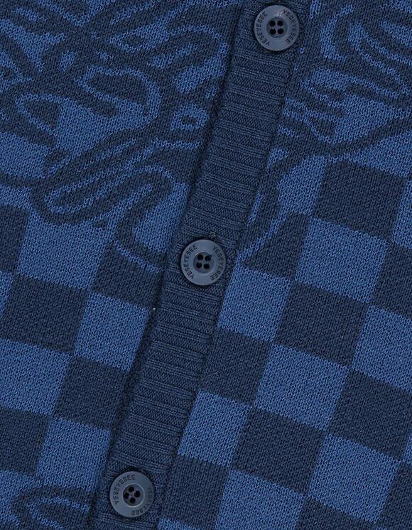 アウターその他 YESEYESEE YES Checkerboard Cardigan Navy YESEYESEE YES Checkerboard Cardigan Navy (YESEYESEE/アウター