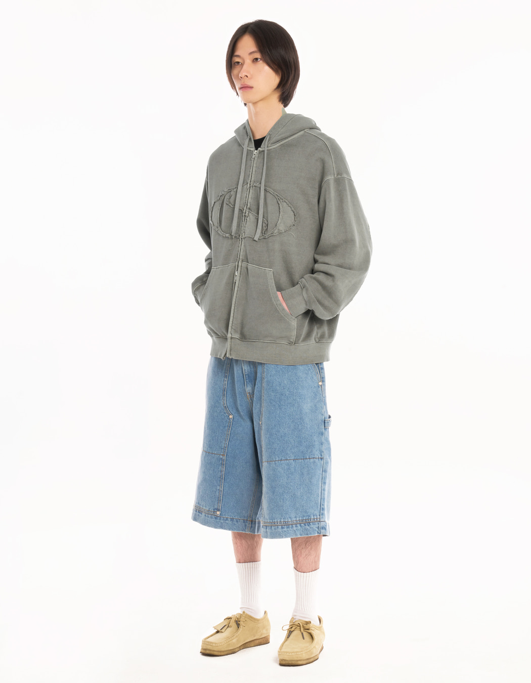 ★LORES★ADVANCED PIGMENT DYED ZIP HOODIE 韓国大人気ブランド ☆LORES☆ADVANCED PIGMENT DYED ZIP HOODIE 韓国大人気ブランド