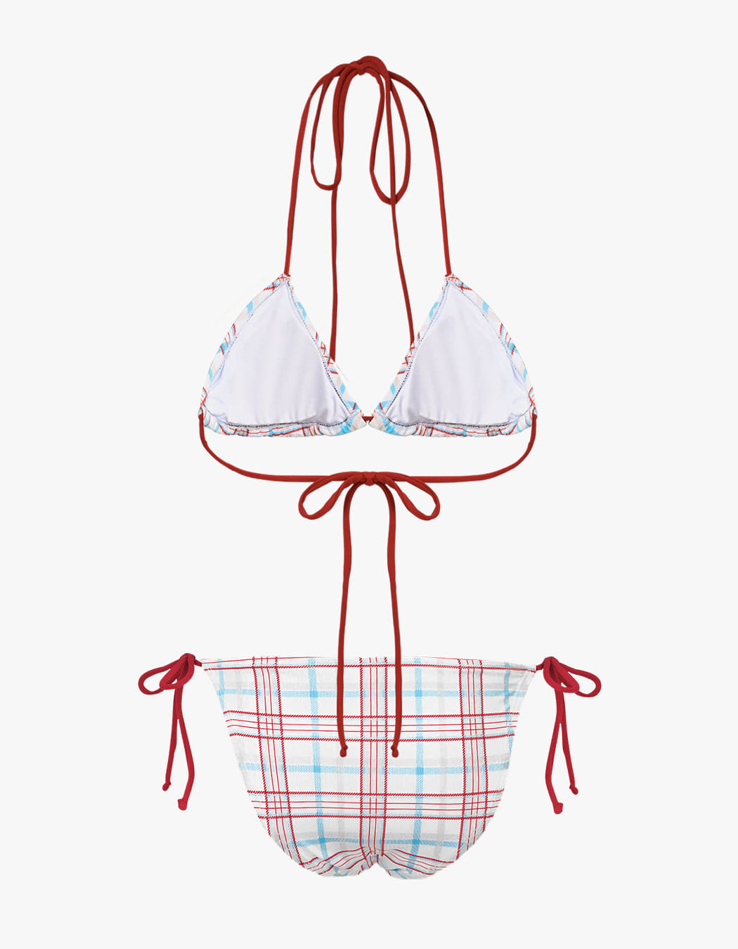 水着・ラッシュガード PISCESS Plaid Check Triangle Bikini PISCESS Plaid Check Triangle Bikini - Ivory | International