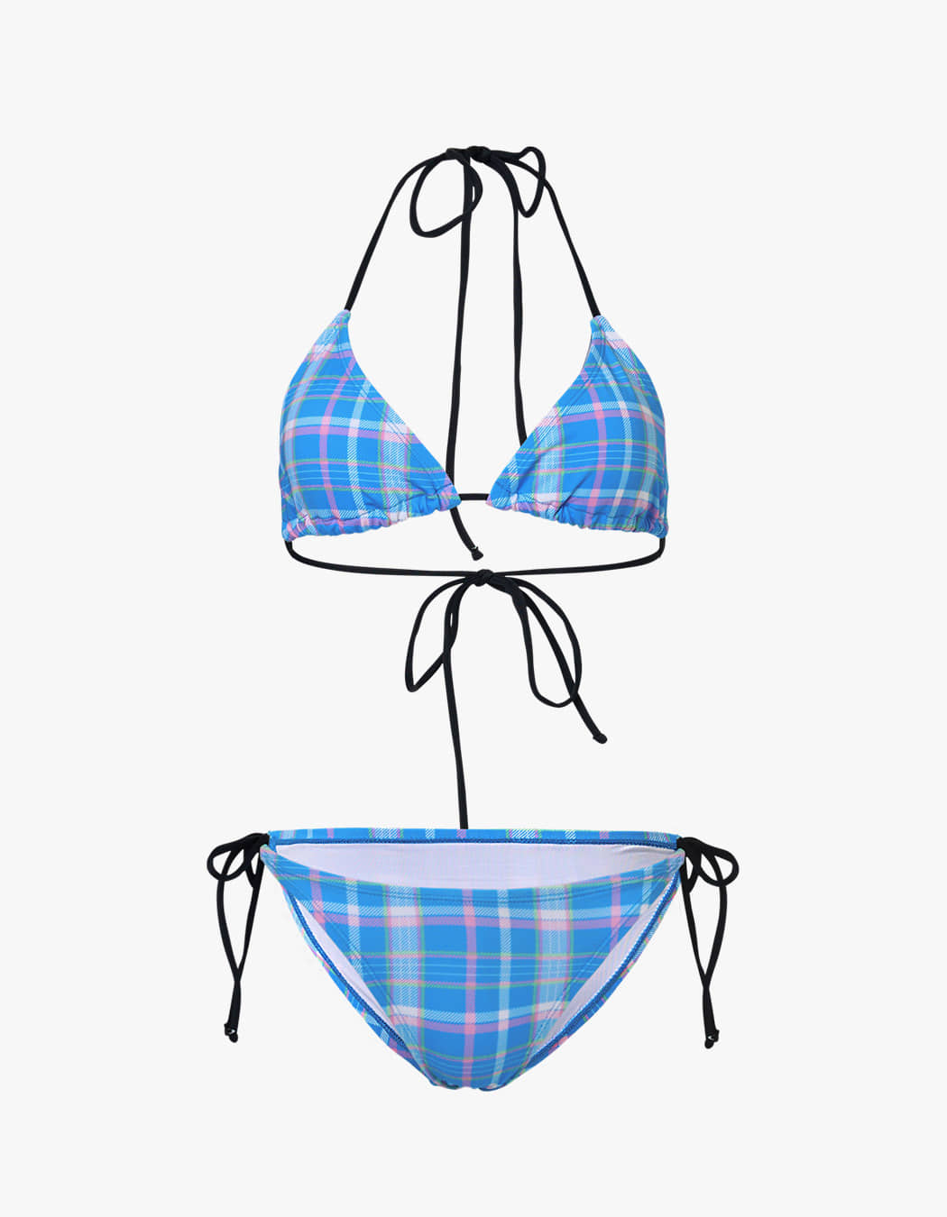 ★PISCESS★Plaid Check Triangle Bikini★Ivory★大人気★ ☆なごみ着用水着☆[PISCESS] PLAID CHECK TRIANGLE BIKINI