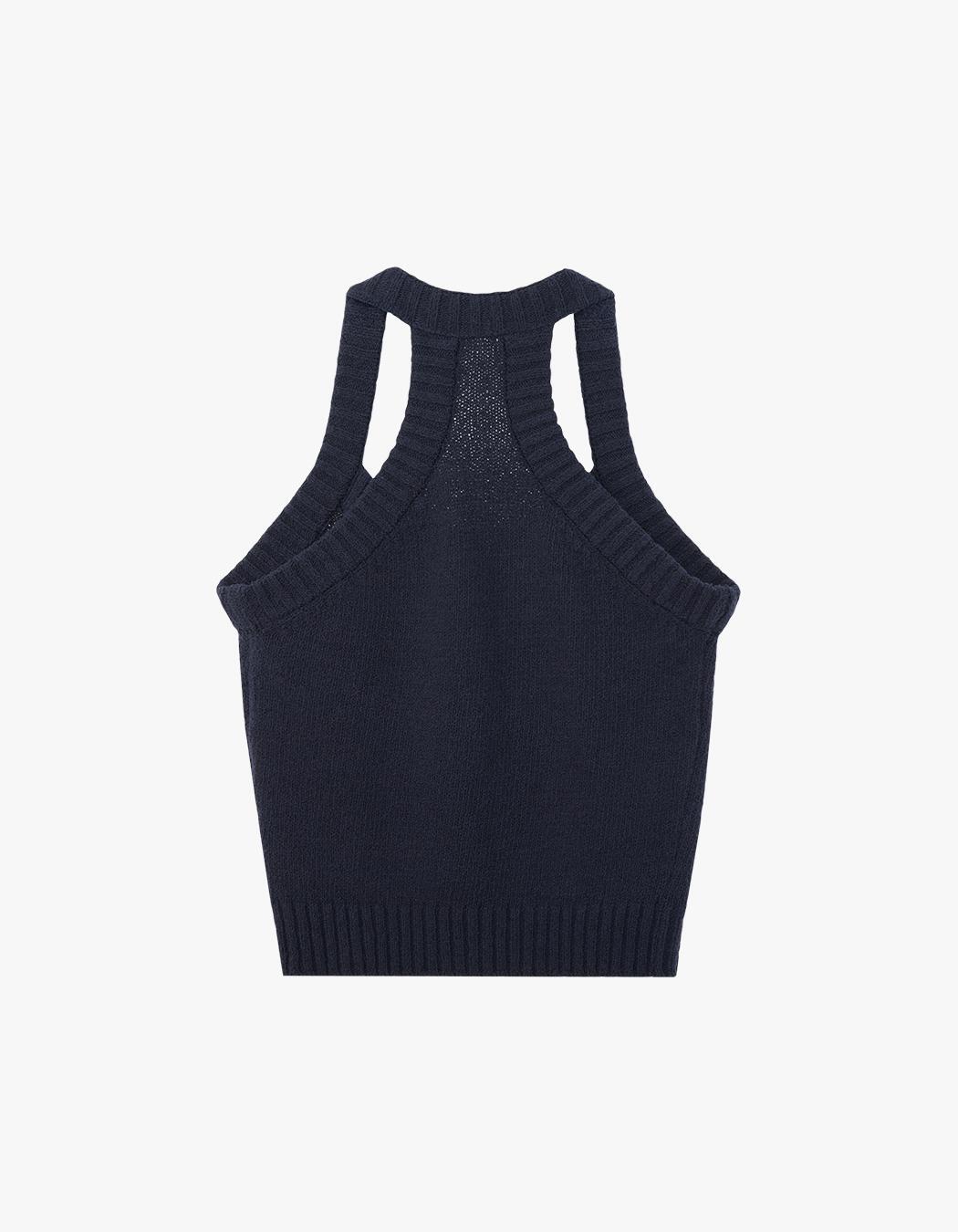 トップス REST&RECREATION RIB KNIT TOP_NAVY REST&RECREATION RIB KNIT TOP_NAVY（Rest & Recreation Rib