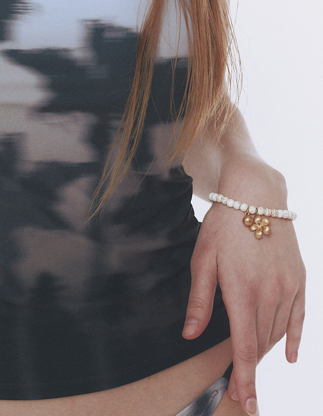 ★ PISCESS★ PP Flower Bracelet Ivory 5006698221 PISCESS PP Flower Bracelet - Ivory | International Store