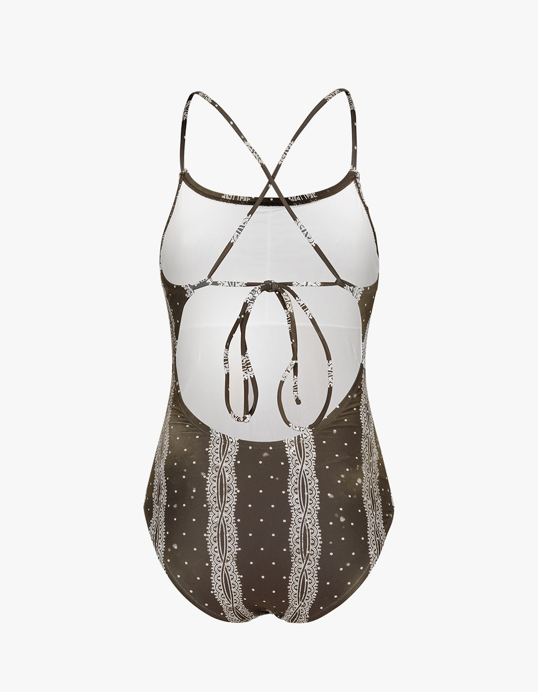 PISCESS ♥ Polka Lace One-Piece Swimsuit/追跡付 PISCESS Polka Lace One-Piece Swimsuit - Brown