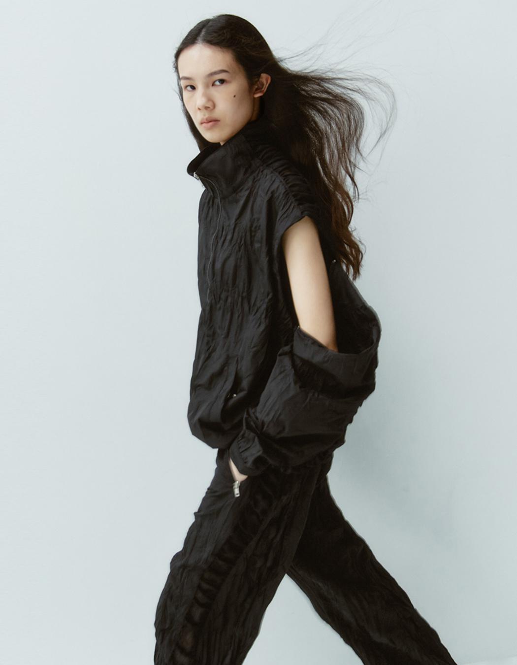 Gimmetheyoung★韓国★人気★G_SHEER SHIRRING TEXTURE JUMPER GIMMETHEYOUNG G_Sheer Shirring Texture Jumper - White