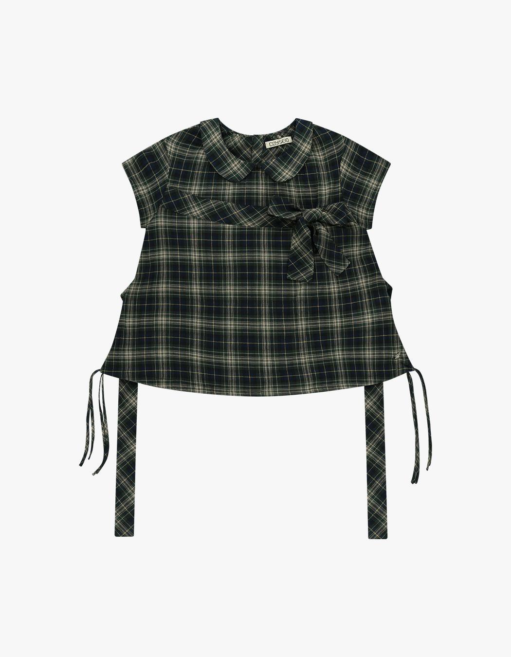 トップス coyseio BOW BLOUSE CHECK Coyseio Bow Blouse - Check | 하이츠스토어