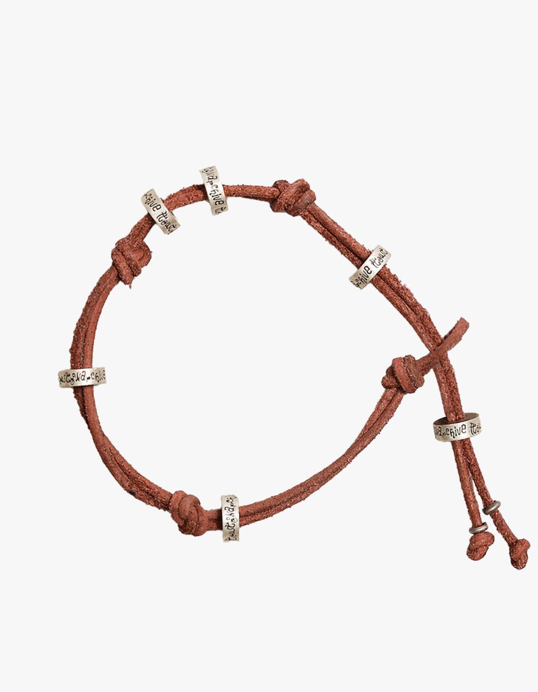 ●tow tow archive● Monda Leather Bracelet Brown TBH52ABAN00 TOWTOW ARCHIVE Monda Leather Bracelet - Brick