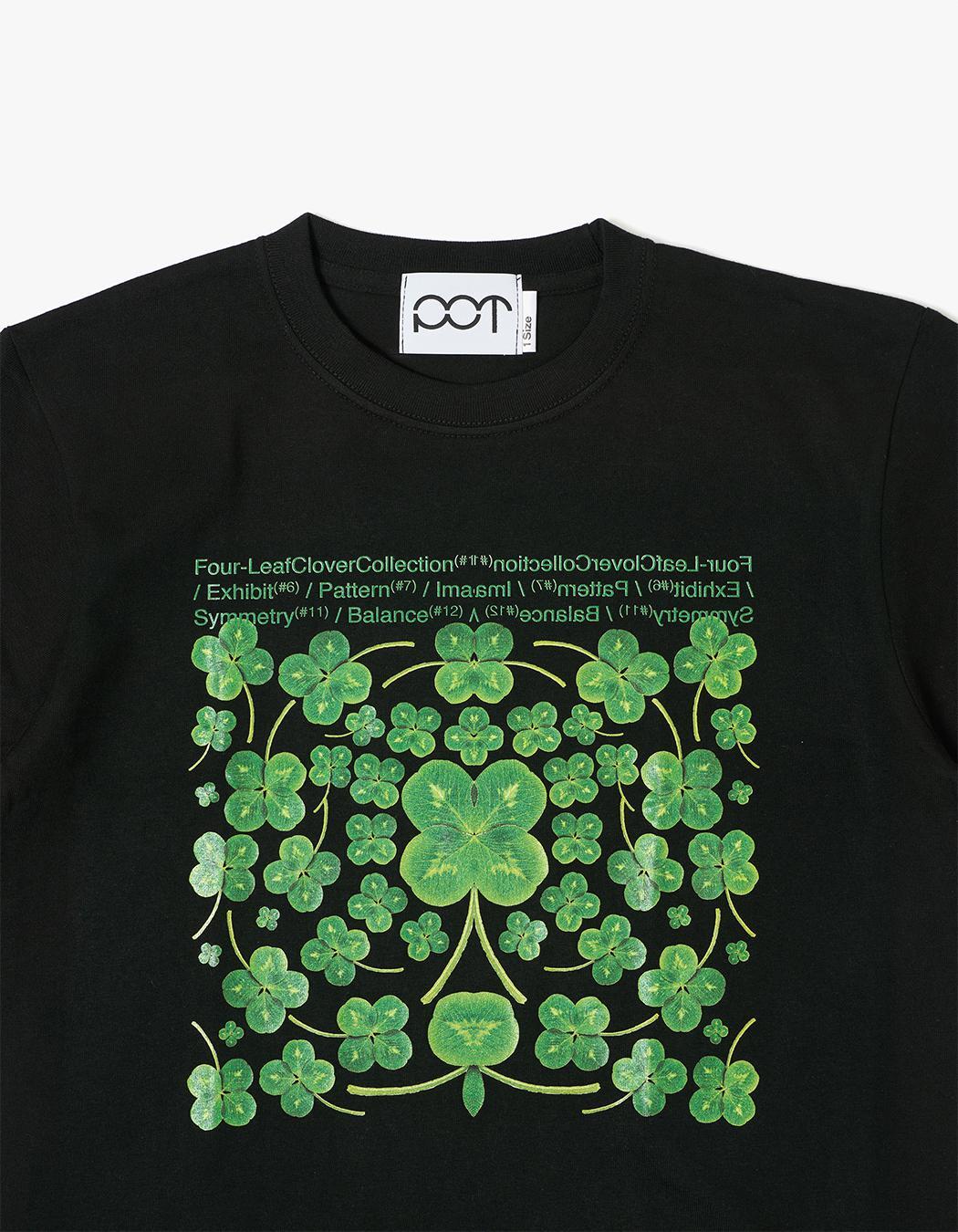 Tシャツ・カットソー [POT] Four-Leaf Clover Collection T-shirt POT Four-Leaf Clover Collection T-shirt - Black