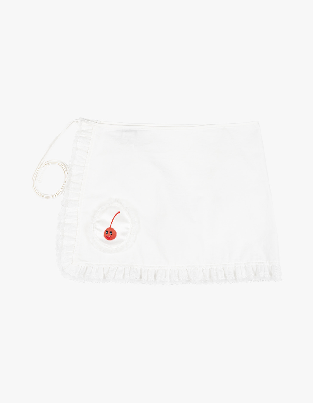 スカート [MEDIA 82] Miki cherry layered skirt MEDIA(82) Miki Cherry Layered Skirt - White | 하이츠스토어