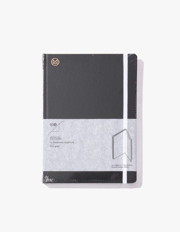 Monocle A5 Hardcover Leather Notebook - Black | HEIGHTS | 하이츠 온라인 스토어