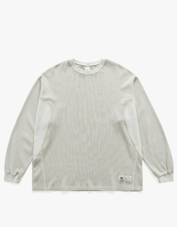 LORES Dyed Wafflel L/S Tee - Olive | HEIGHTS | 하이츠 온라인 스토어