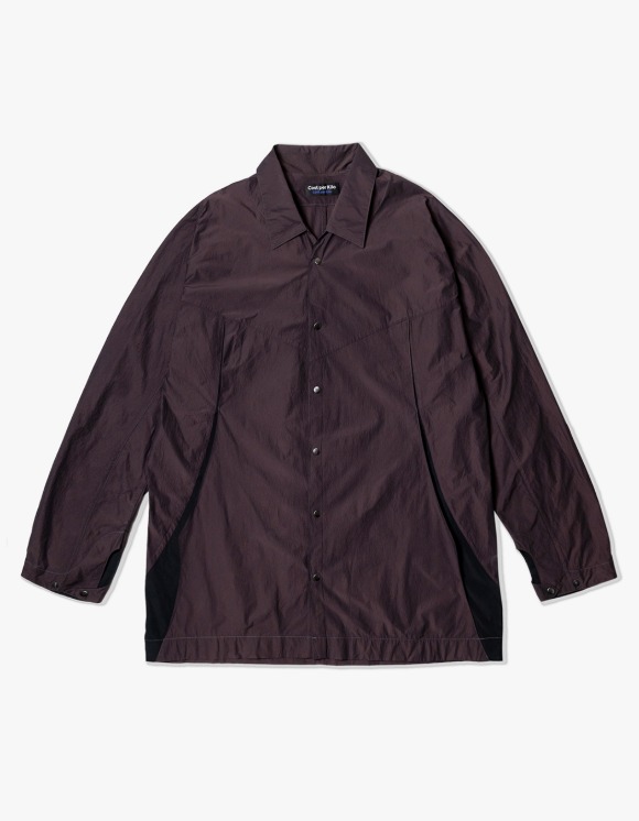 Cost Per Kilo Gathered Shirt Jacket - Burgundy | HEIGHTS. | International Store