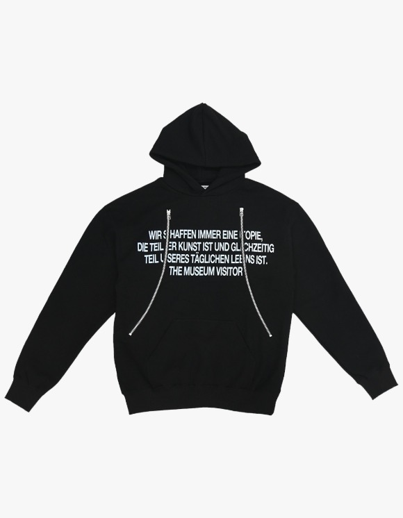The Museum Visitor Visitor Cut-Out Zipper Hoodie - Black | HEIGHTS | 하이츠 온라인 스토어