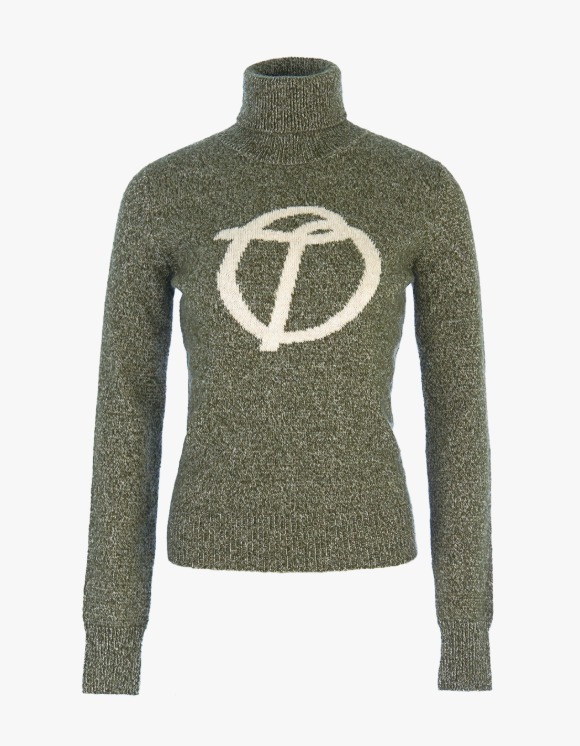 TheOpen Product Symbol Kid Mohair Turtle Neck Sweater - Khaki | HEIGHTS | 하이츠 온라인 스토어