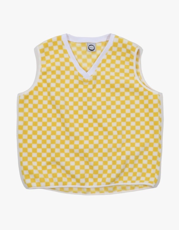 Kruchi lab Checker Board Fleece Vest - Yellow | HEIGHTS | 하이츠 온라인 스토어