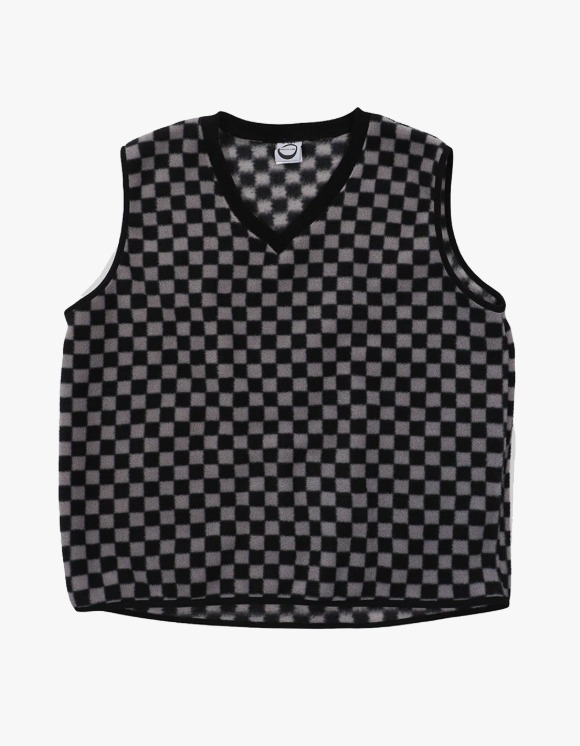 Kruchi lab Checker Board Fleece Vest - Black | HEIGHTS | 하이츠 온라인 스토어