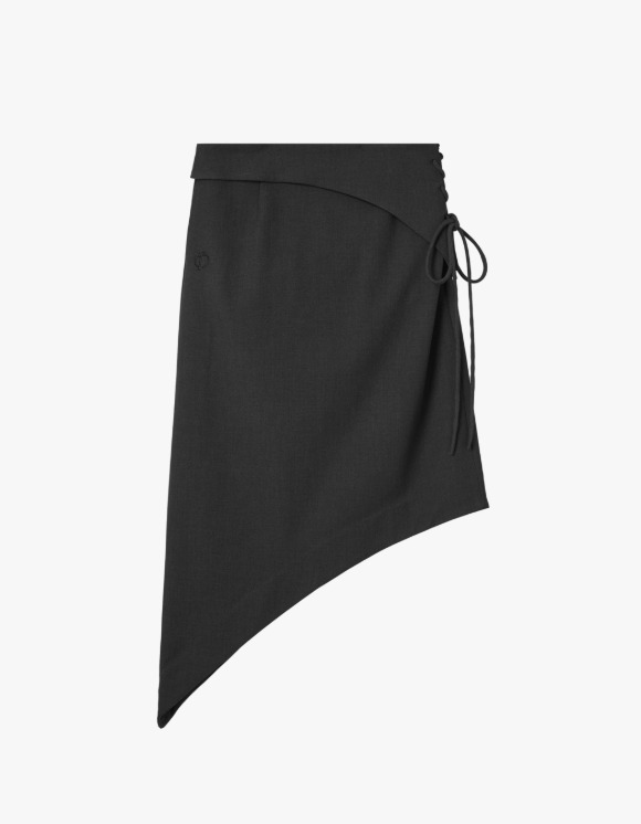 TheOpen Product Lace Up Side Skirt - Charcoal | HEIGHTS | 하이츠 온라인 스토어
