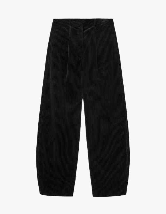 TheOpen Product Velvet Rounding Pants - Stripe Black | HEIGHTS | 하이츠 온라인 스토어