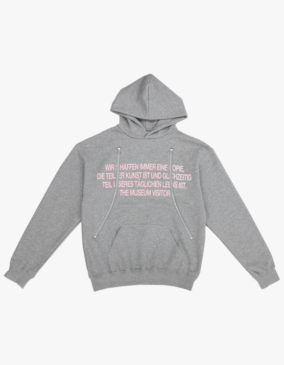 The Museum Visitor Visitor Cut-Out Zipper Hoodie - Grey | HEIGHTS | 하이츠 온라인 스토어