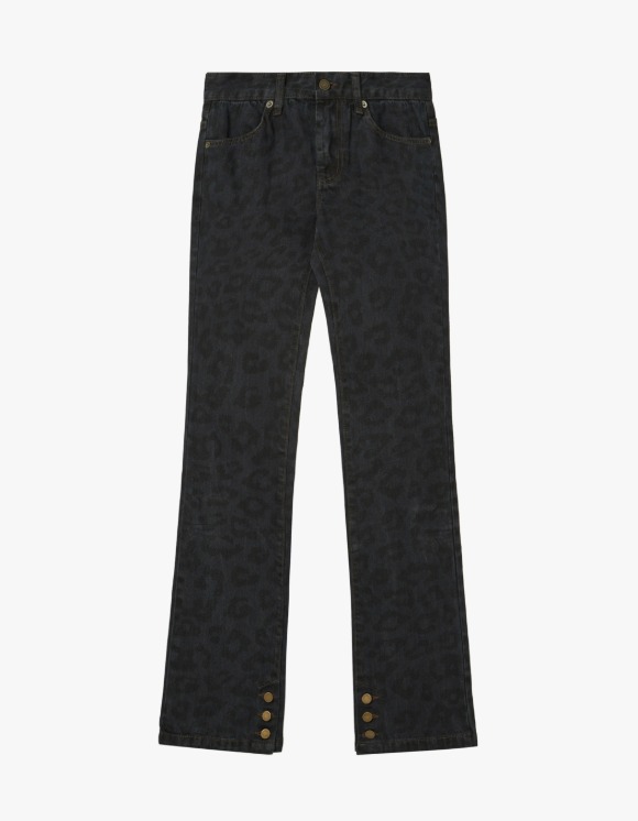 TheOpen Product Leopard Side Button Skinny Jeans - Charcoal | HEIGHTS | 하이츠 온라인 스토어