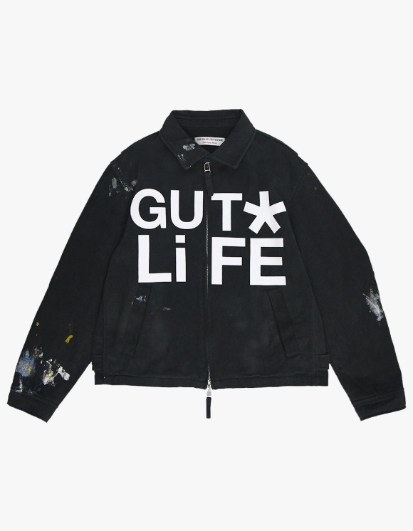 The Museum Visitor Gut Life Painted Cotton Work Jacket - Black | HEIGHTS | 하이츠 온라인 스토어
