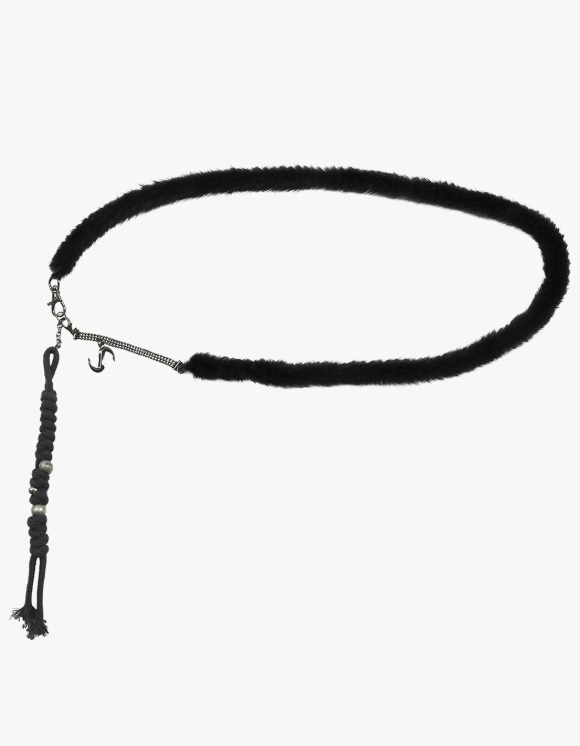 OJOS Mink Fur Chain Belt - Black | HEIGHTS | 하이츠 온라인 스토어