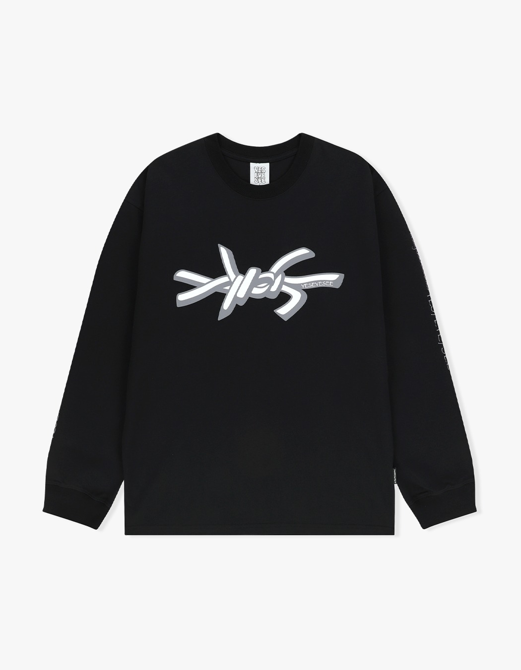 【YESEYESEE】Y.E.S TRICK SWEATSHIRTS / BLACK 10_YESSteelLogoSweatshirt_BK_1