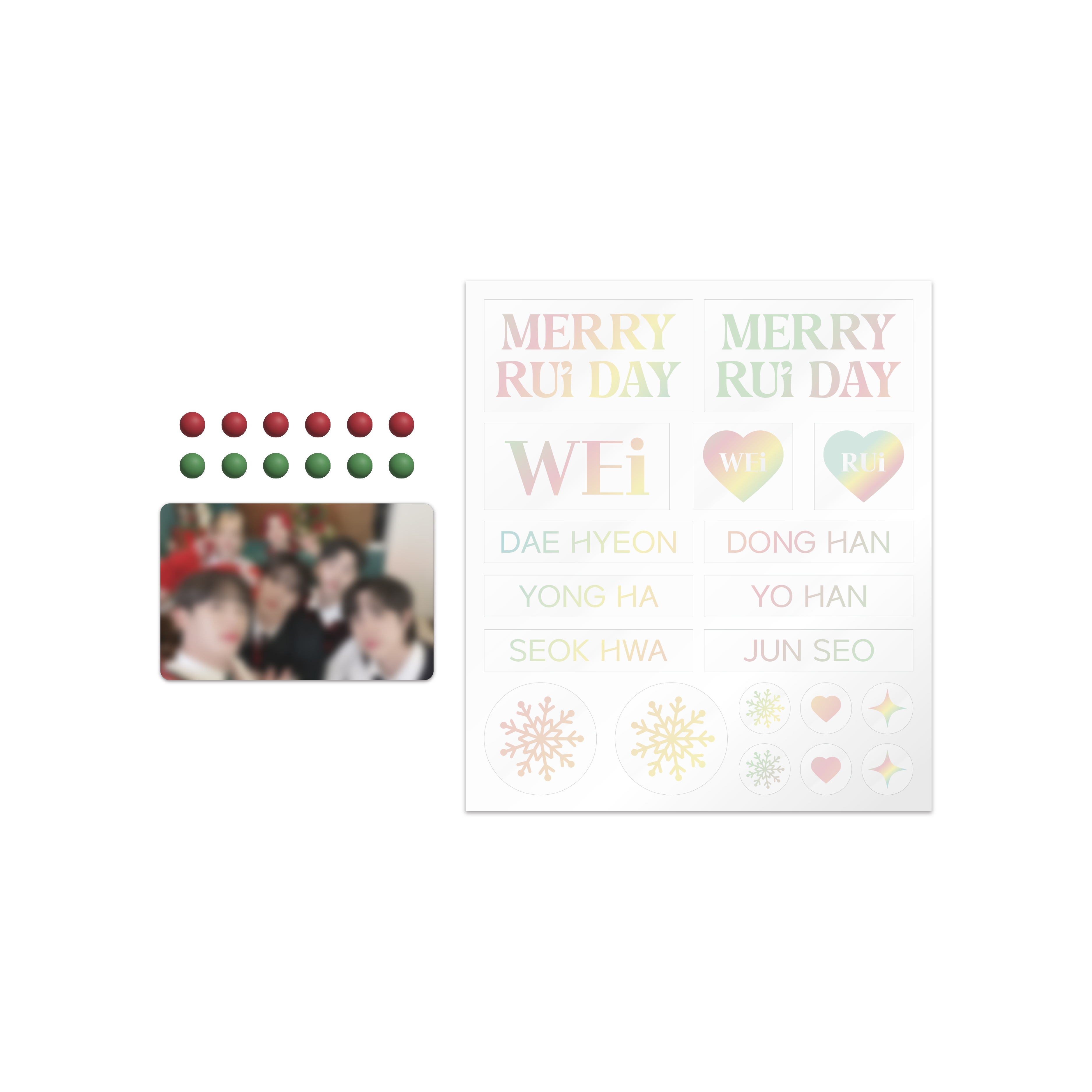 위아이(WEi) - MERRY RUi DAY 응원봉 데코 세트(Light Stick Deco Set)케이팝스토어(kpop store)