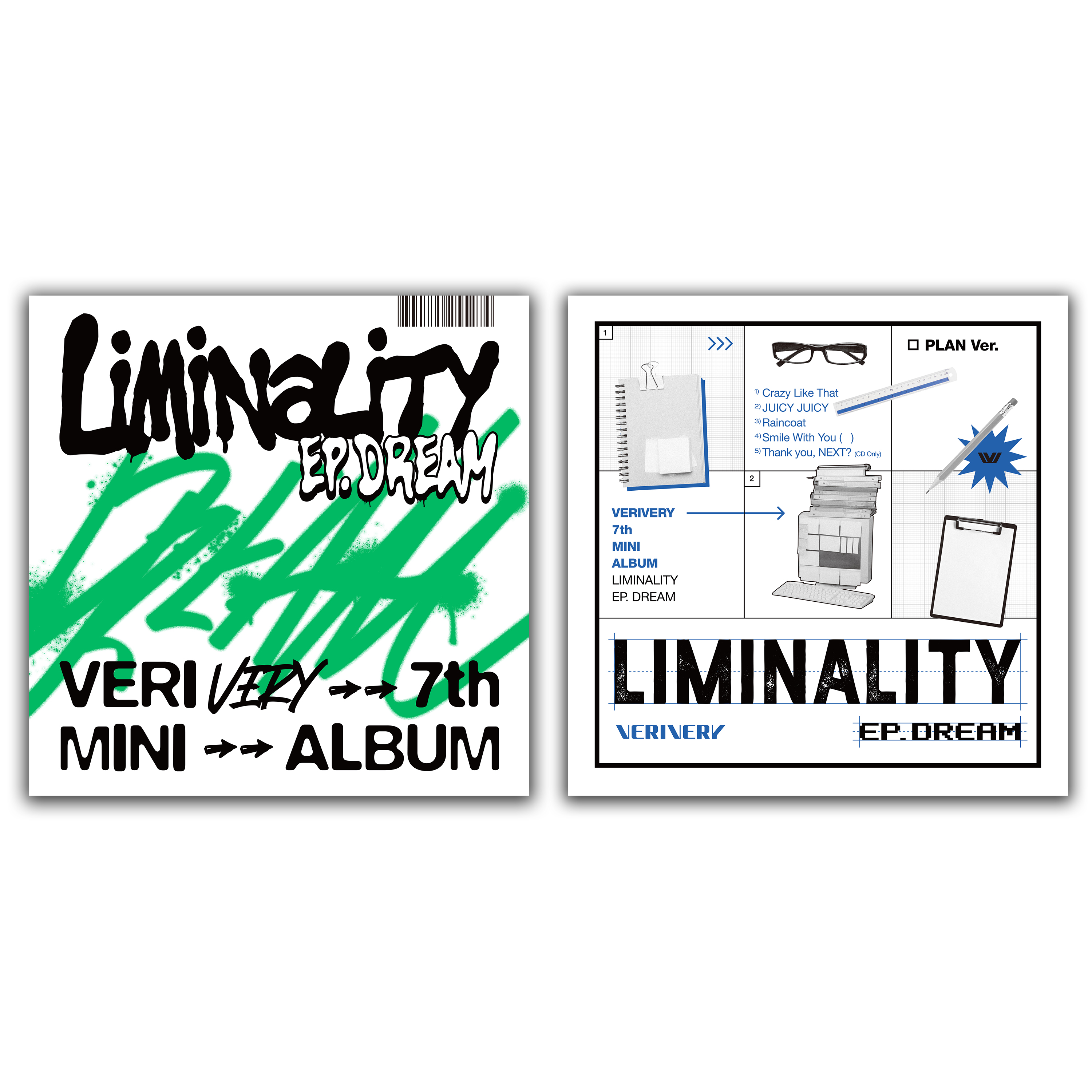 [2CD 세트] 베리베리(VERIVERY) - 미니 7집 [Liminality - EP.DREAM] (PLAN ver. + PLAY ver.)케이팝스토어(kpop store)
