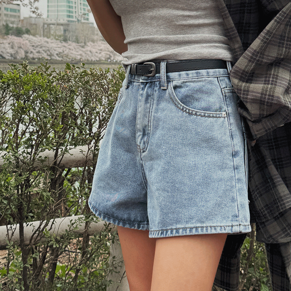 벨트데님세트-shorts