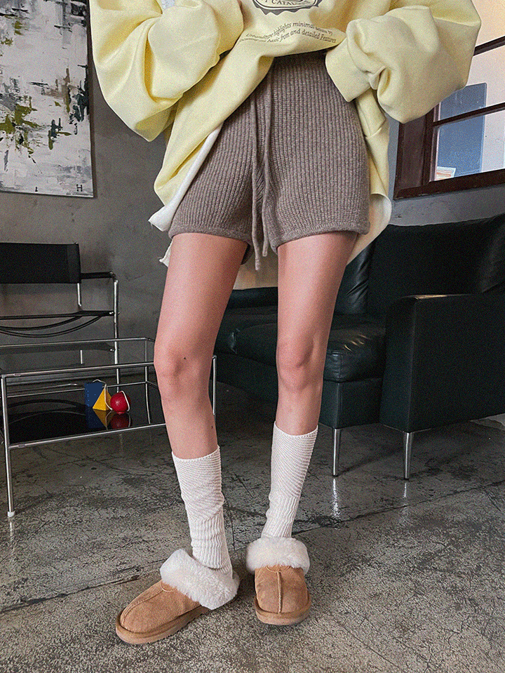 램스울니트코지반바지-shorts