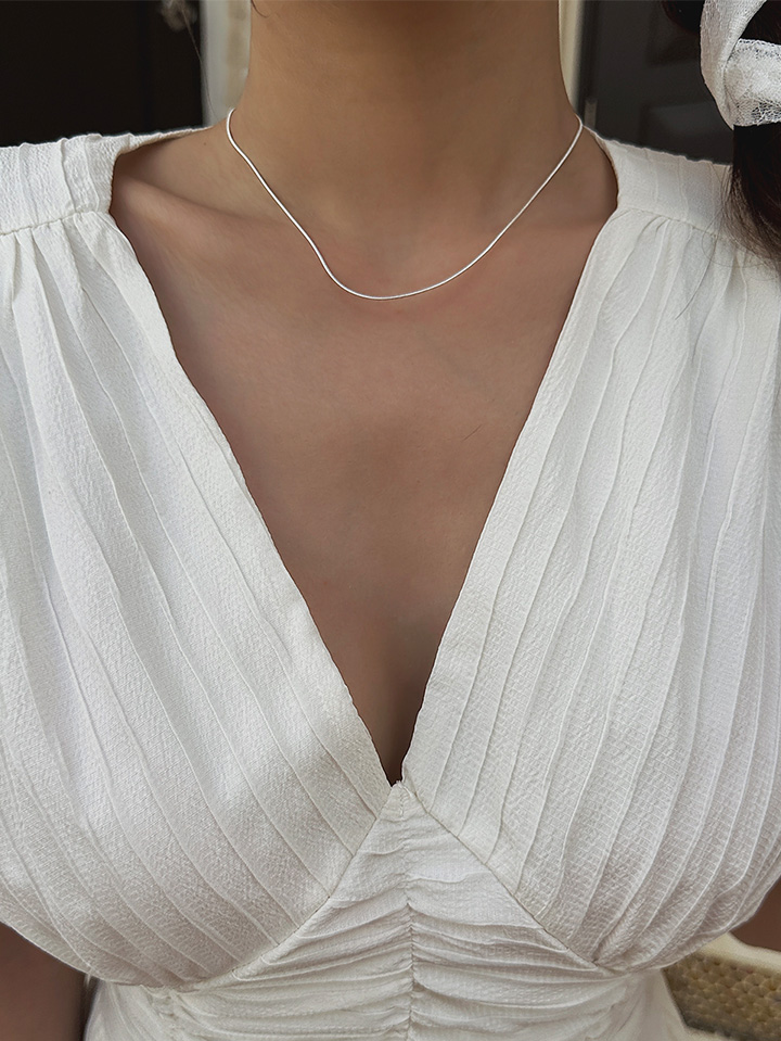 원라인실버-necklace