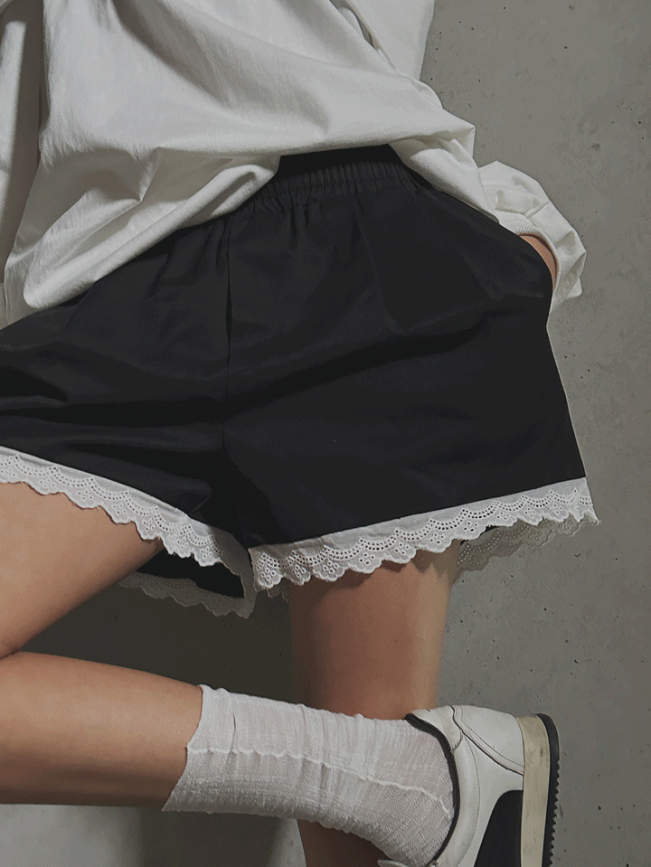 코튼레이스숏팬츠-shorts