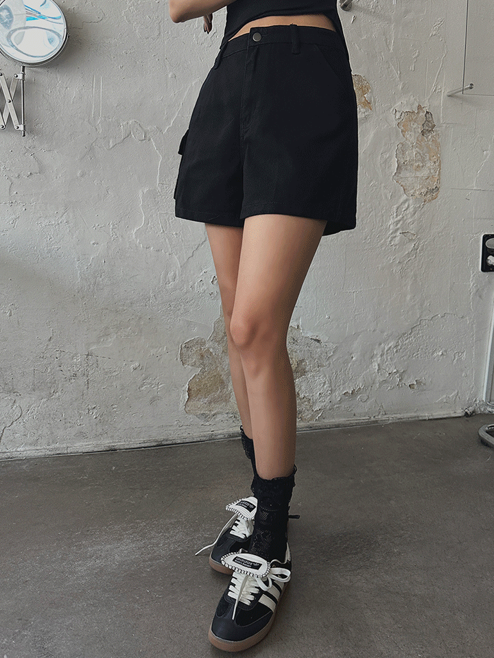 [오늘출발 블랙M L] 카고숏팬츠-shorts
