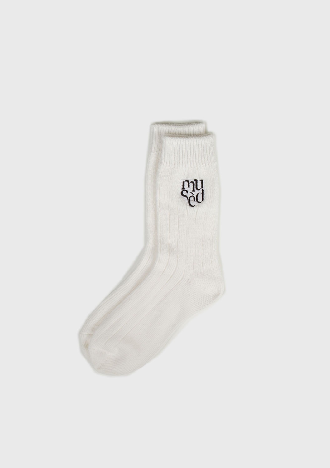 Musèd Logo socks - White Cotton
