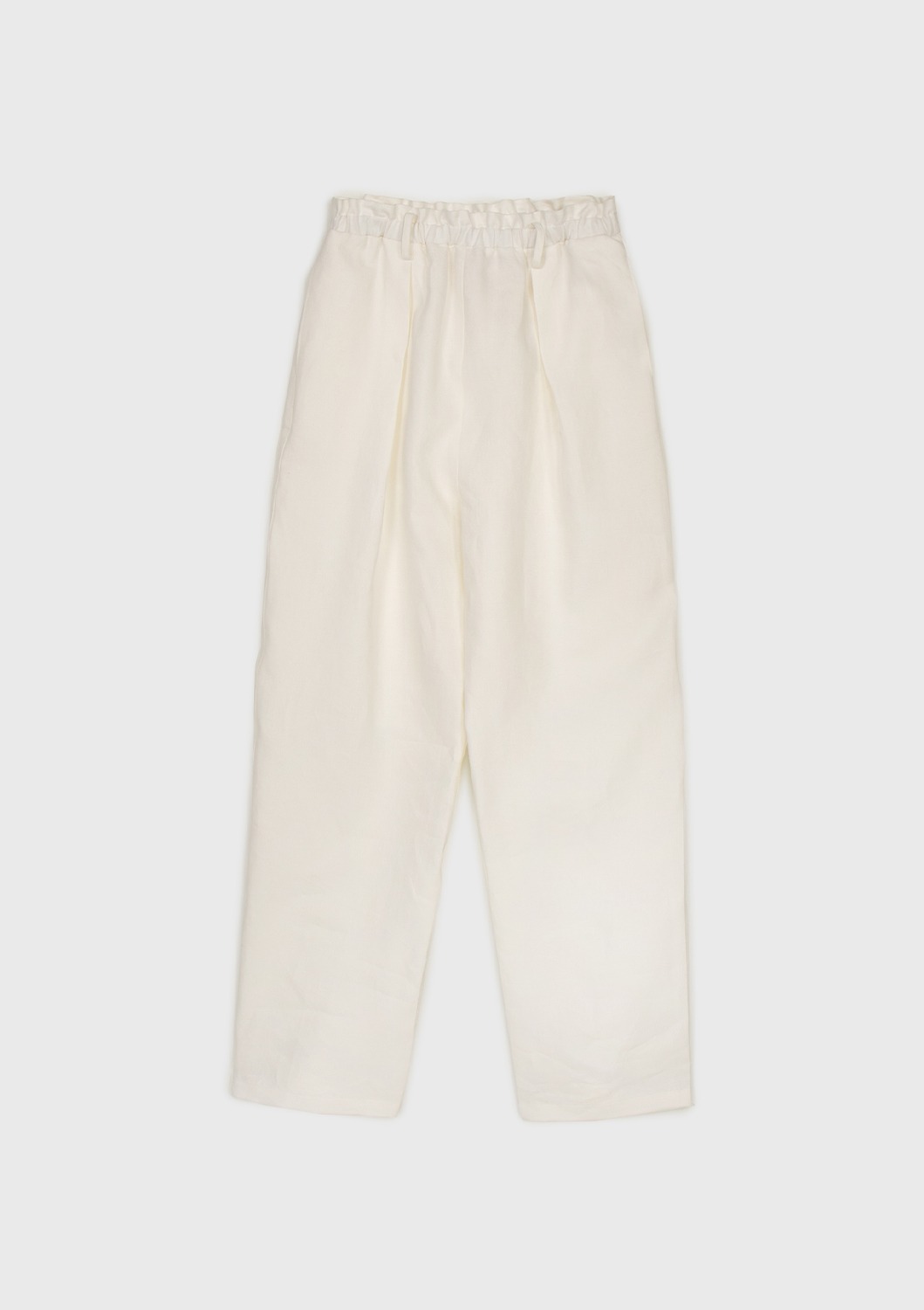 Relaxed Wide Pants - White Linen