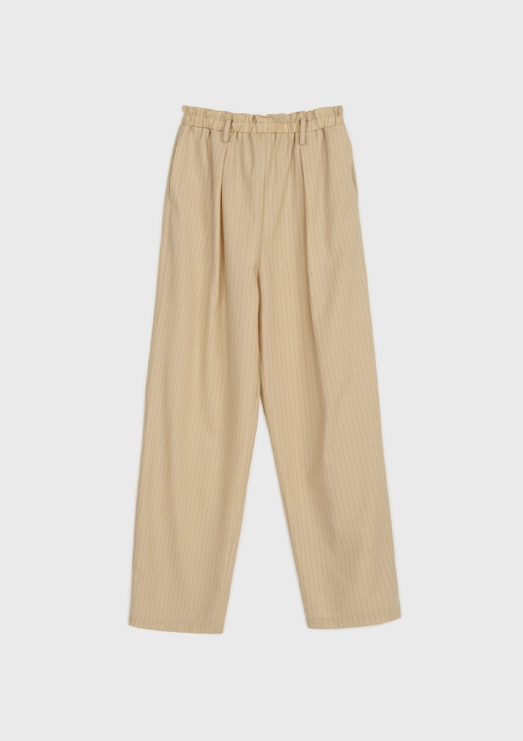 Relaxed Wide Pants - Wool Pin Stripe
