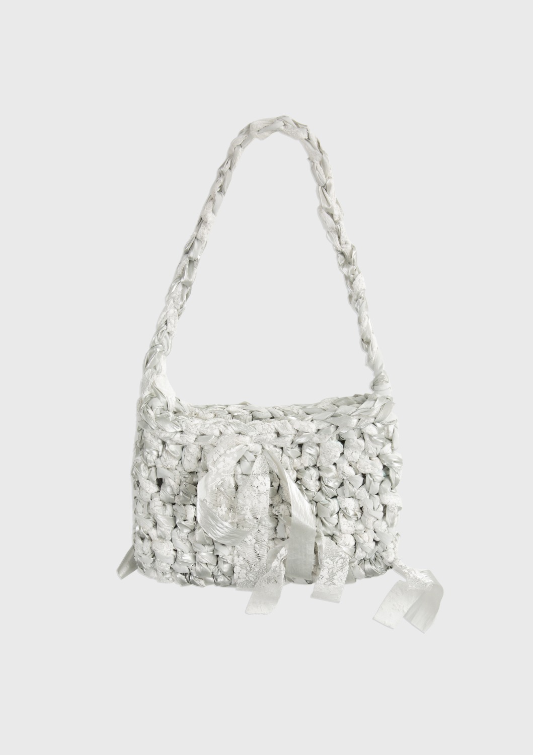 Mused x Crocheant Handmade Handbag - Silver