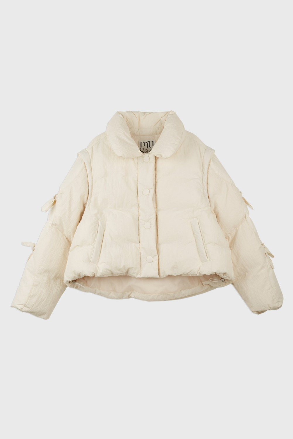 Mused Detachable Down Puffer - Cream