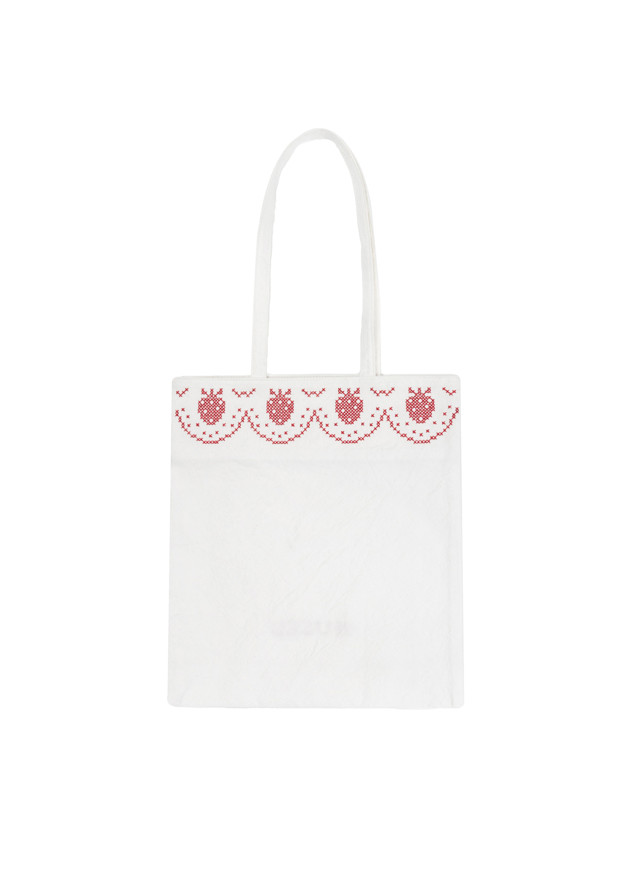 【MUSED】Mused Strawberry Cotton Bag - White Bag - musedofficial