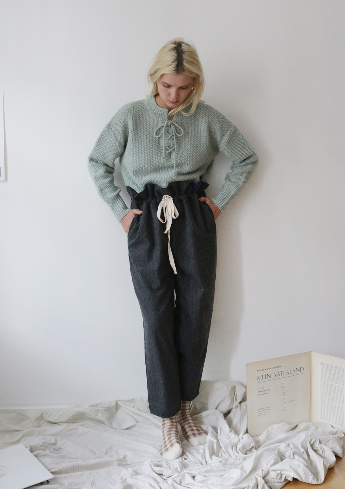 Fresch String Pants - Wool Stripe
