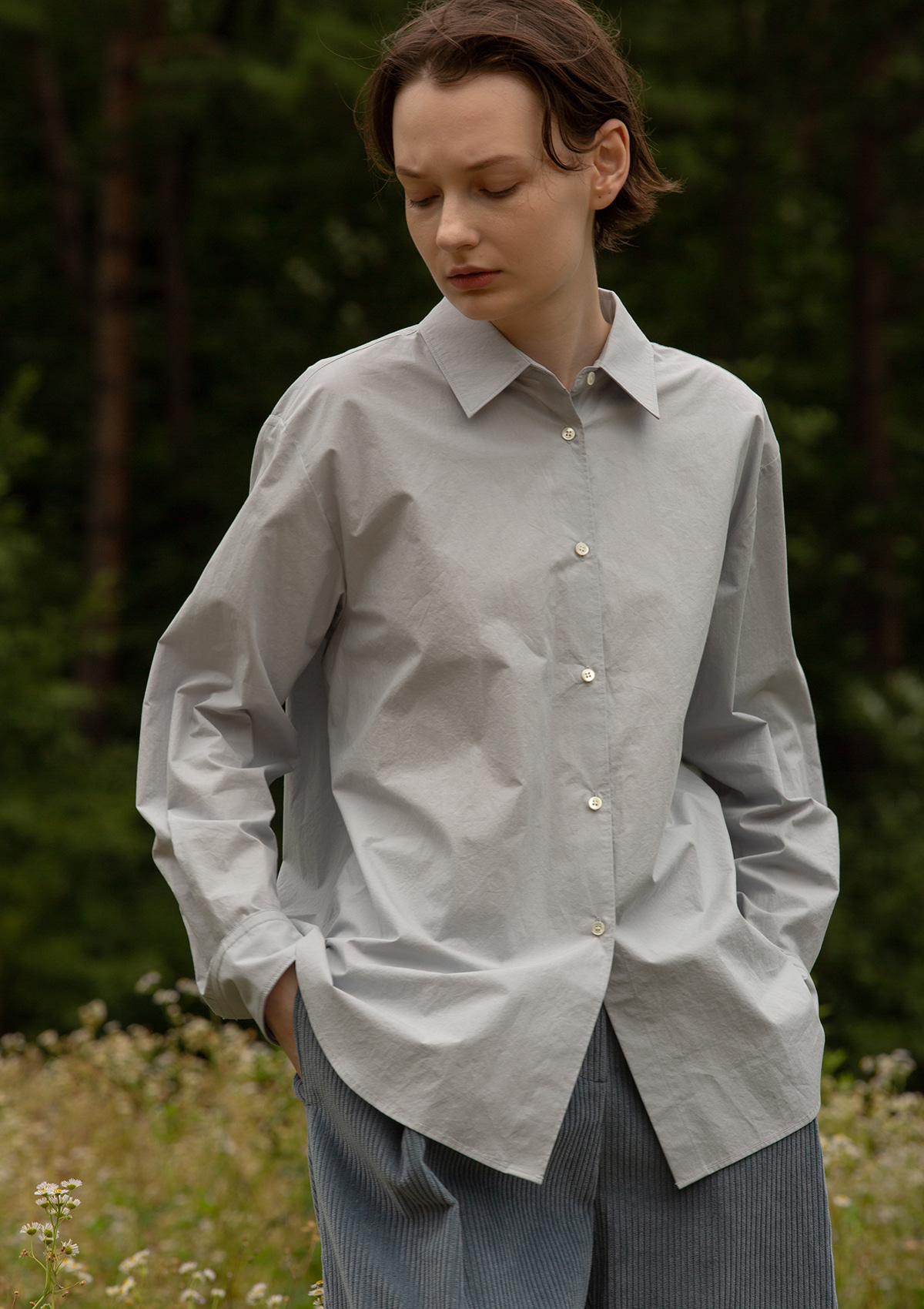 [End Sale]MUSED CLASSIC SHIRTS - GREYISH BLUE